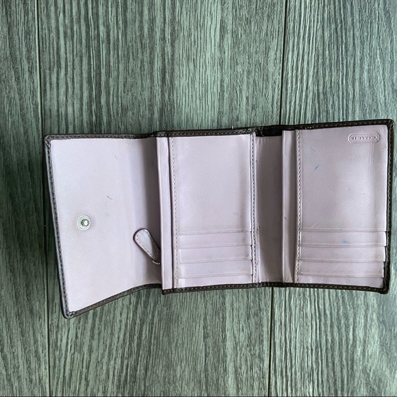 Coach vintage Chelsea Brown Leather Card Coin Wallet - Picture 7 of 8